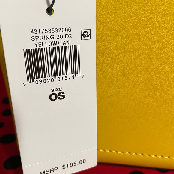 NWT Ralph Lauren Yellow Zippered Purse - Picture 8 of 8